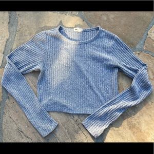 Wilfred Free cropped grey ribbed top L Aritzia